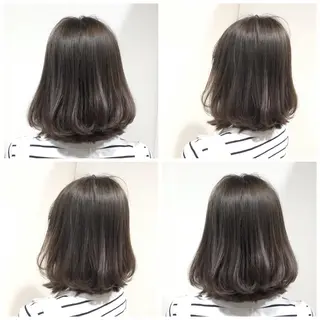 ミディアム カラー KIZU 髪質改善 怪談を語る美容師のヘアスタイル