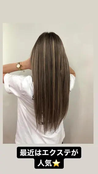 ロング カラー 下妻 カラーエクステ難波のヘアスタイル