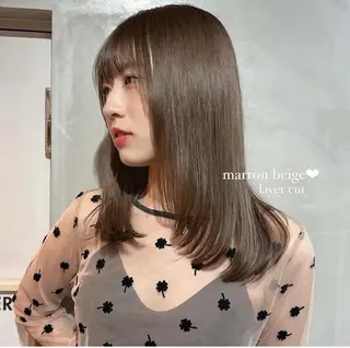 ロング カラー ナツミ/透明感カラー /酸性ストレートのヘアスタイル