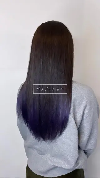 ロング メンズバレイヤージュ 斉藤春のヘアスタイル