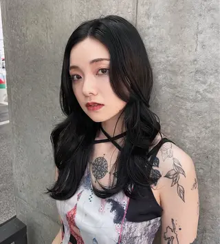 ロング カラー 💖大人韓国ヘア💖 韓国艶カラー【銀座】のヘアスタイル