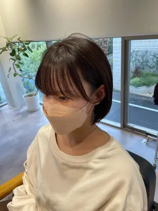 セミロング カラー 韓国風/オシャレ /縮毛矯正/滝口琴未のヘアスタイル