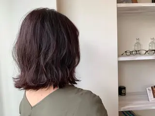 ミディアム カラー ボブウルフ／ボブ Satsuki【名駅のヘアスタイル