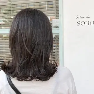ミディアム カラー いまじゅく あおいのヘアスタイル