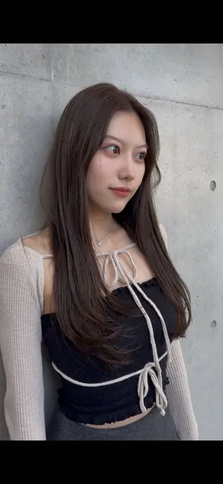 ロング カラー パーマ レイヤー/グレージュ 赤み消し/コウスケのヘアスタイル