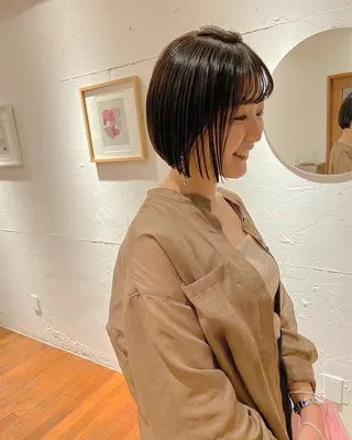 ミディアム カラー IVORY.所属・🟩白髪ぼかし/ボブ /ショートヘア/大司のヘアスタイル