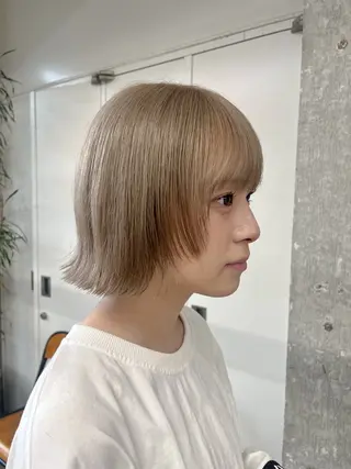 ミディアム 森綱 悠 /ボブ/ブリーチのヘアスタイル