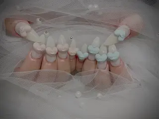 ネイル I-nailロング /ワンホン/キラキラのネイルデザイン