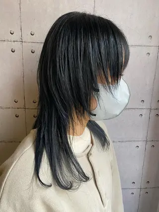 セミロング 福元友梨 ディレクター✂️のヘアスタイル