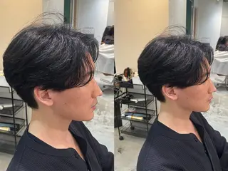 ショート メンズ センターパート職人 柏/メンズ/ ハルキのヘアスタイル