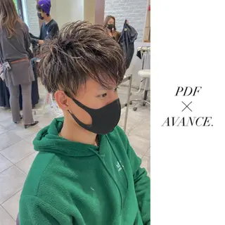 ショート カラー メンズ AVANCE.難波 店長 松元のヘアスタイル