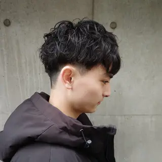 ショート パーマ メンズ さくらば ここのヘアスタイル