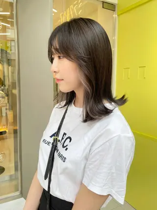 ミディアム カラー 髙橋 かすみのヘアスタイル