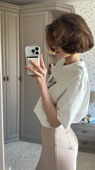 ショート 捺葵 @72tomi__のヘアスタイル