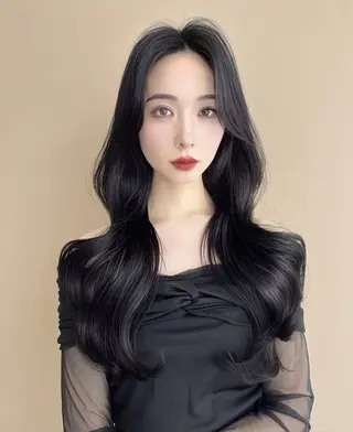 ロング カラー レイヤー/髪質改善 /透け感カラー/艶髪のヘアスタイル