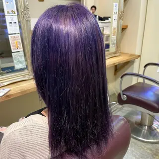 セミロング カラー フェザーパーマ🌙 毛流れ yuzukiのヘアスタイル