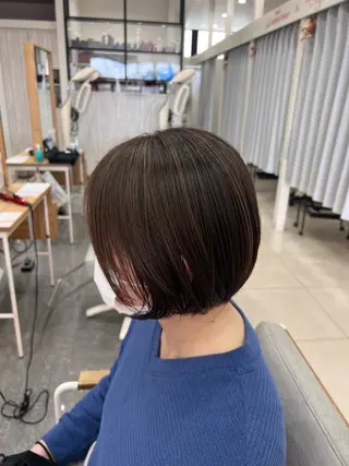 ショート カラー 太白区白髪ぼかし/ ボブカット/千葉達人のヘアスタイル