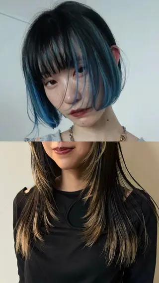 カラー さら/暖色/メンズ/ /デザインカラーのヘアスタイル