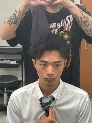 パーマ メンズ クラシックスタイル 💈鈴木洵誠のヘアスタイル
