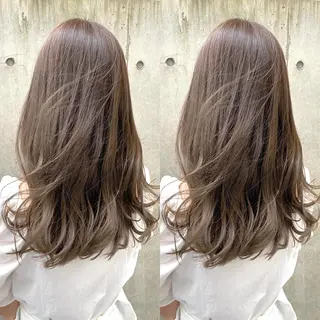 ミディアム カラー レイヤーカット /透明感カラー西田のヘアスタイル