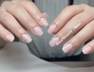 ネイル Kaka_ パラジェル、長さだしのネイルデザイン