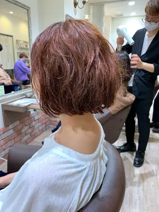ミディアム カラー パーマ ヘアアレンジ 髪質改善&Spa fee南越谷2号店所属・髪質改善/南越谷/ 山岸彩夏のヘアスタイル