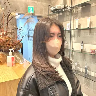 セミロング ボブ・レイヤー 田中 励也のヘアスタイル