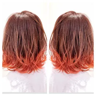 ミディアム カラー 田中 慎也のヘアスタイル