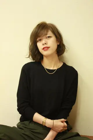 ミディアム 岩崎 秀之のヘアスタイル
