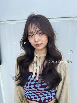 ロング カラー 韓国ヘア🦢🖤 Sayumiのヘアスタイル