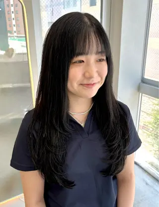 ロング カラー 韓国レイヤー🇰🇷 福澤　和嗣のヘアスタイル