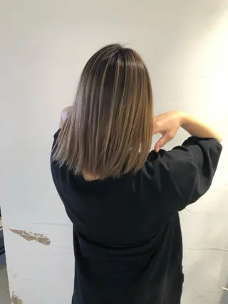 ミディアム カラー 当日予約🆗ショート /ハイライト/松本のヘアスタイル