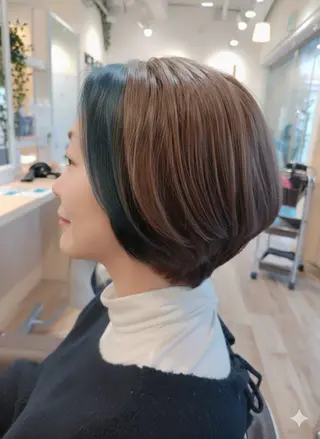 ショート カラー ICH・GO大山店所属・池内 なおみのヘアスタイル