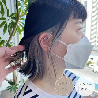 ショート アンブレラカラー💫 フェイスフレーミングのヘアスタイル