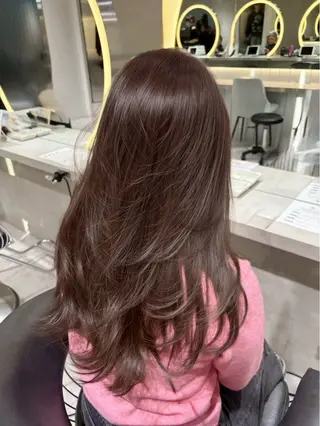 ロング カラー ♡Aira♡lond /グレージュ/縮毛のヘアスタイル