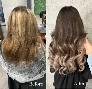 ロング カラー シールエクステ特化 ハイトーン、NANAのヘアスタイル