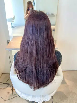 セミロング ♥️透明感×抜け感 ベージュ/佑珠♥️のヘアスタイル