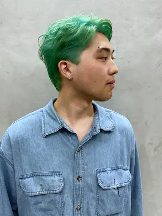 ショート カラー メンズ 🫐寒色系カラー 🫐ヤマナカリリカのヘアスタイル