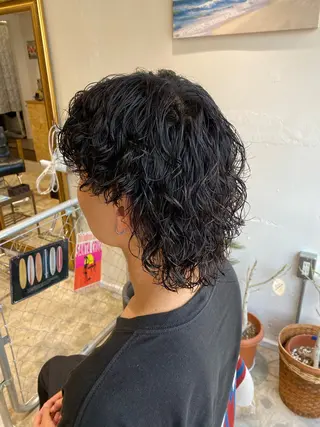 パーマ メンズ 🌴パーマオタク🌴 長谷川　諒佑🌈のヘアスタイル