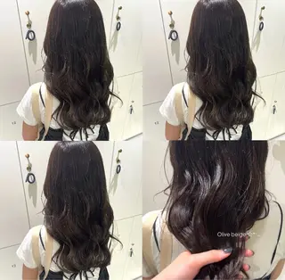 ロング カラー 溝曽路 優衣のヘアスタイル