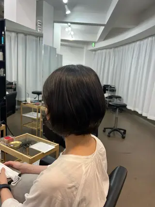 ショート カラー 神戸ボブ✂️ ioe三宮/田 伸佳のヘアスタイル