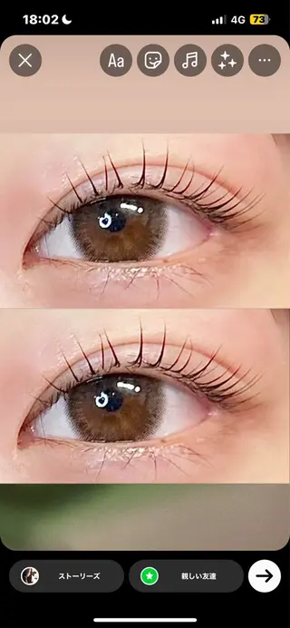 マツエク・マツパ eve🐰束間まつ毛 /透明感カラーのヘアスタイル