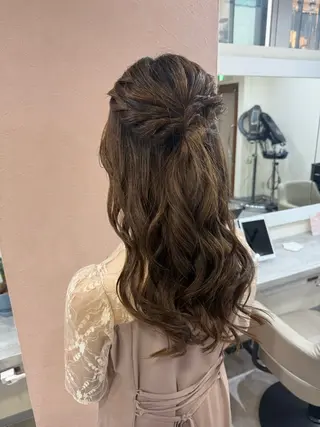 ロング ヘアアレンジ 韓国風パーマ/ヘア セット/店長みづきのヘアスタイル