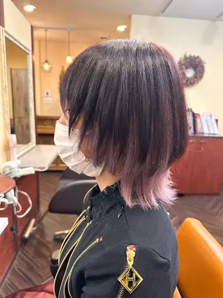 ミディアム 野地 渚のヘアスタイル