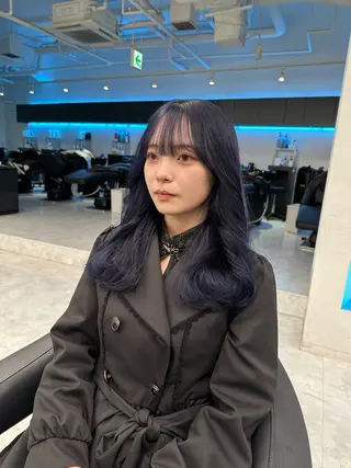 ロング カラー ヘアアレンジ 艶カラー/ハイトーン /レイヤーカットのヘアスタイル