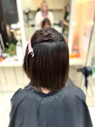 ミディアム 横浜｜韓国レイヤー｜ 暖色カラー｜まなとのヘアスタイル