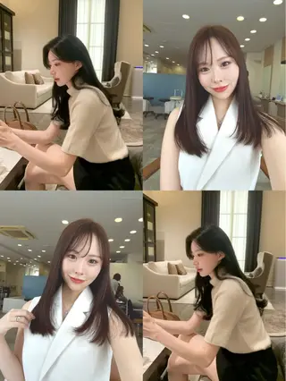 セミロング カラー パーマ モリシュンスケ /レイヤー/髪質改善のヘアスタイル