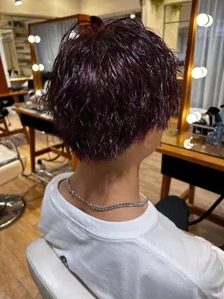 ショート カラー メンズ ハイトーン/カラー/ ヘアセット/松田健佑のヘアスタイル