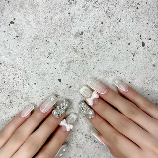 ロング カラー パーマ ヘアアレンジ メンズ キッズ ネイル マツエク・マツパ アイブロウ Salon Ｋのネイルデザイン