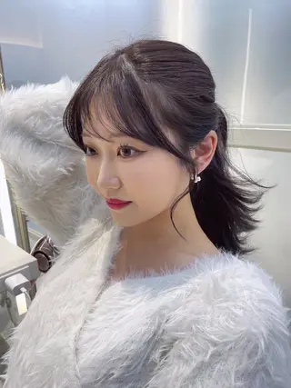 セミロング 顔周り/透明感カラー /韓国ヘア/TAKUのヘアスタイル